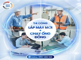 Thi Công Lắp Máy Lạnh Mới & Chạy Ống Đồng Chuẩn Kỹ Thuật 