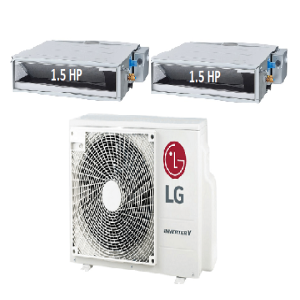 76.Máy Lạnh Multi LG 1 Dàn Nóng 2 Hp + 2 Dàn Lạnh Âm Trần Nối Ống Gió 1.5 Hp