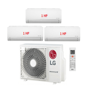 2.Máy Lạnh Multi LG 1 Dàn Nóng 2.5 Hp + 3 Dàn Lạnh Treo Tường 1 Hp-A3UQ24GFD0/AMNQ09GSJA0
