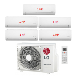 5.Máy Lạnh Multi LG 1 Dàn Nóng 5 Hp + 5 Dàn Lạnh Treo Tường 1 Hp-A5UQ48GFA1/AMNQ09GSJA0
