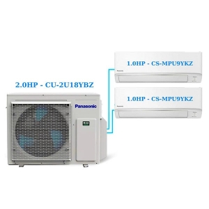 Combo Multi Panasonic Inverter 2 HP CU-2U18YBZ/CS-MPU9YKZ