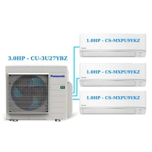 Combo Multi Panasonic Inverter 3 HP CU-3U27YBZ/CS-MXPU9YKZ