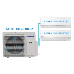 Combo Multi Panasonic Inverter 2 HP CU-2U18YBZ/CS-MXPU9YKZ