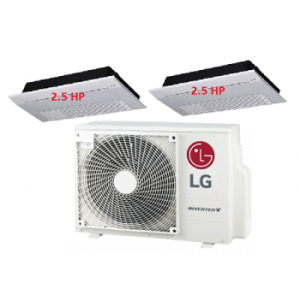 60.Máy Lạnh Multi LG 1 Dàn Nóng 5 Hp + 2 Dàn Lạnh Âm Trần 1 Hướng Thổi 2.5 Hp