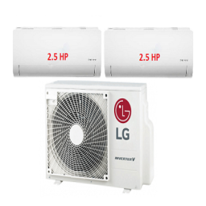 30.Máy Lạnh Multi LG 1 Dàn Nóng 5 Hp + 2 Dàn Lạnh Treo Tường 2.5 Hp