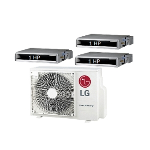 63.Máy Lạnh Multi LG 1 Dàn Nóng 3.5 Hp + 3 Dàn Lạnh Âm Trần Nối Ống Gió 1 Hp
