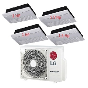 49.Máy Lạnh Multi LG 1 Dàn Nóng 4 Hp + 4 Dàn Lạnh Âm Trần 1 Hướng Thổi 1 Hp - 1.5 Hp