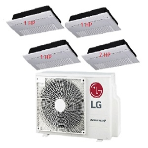 44.Máy Lạnh Multi LG 1 Dàn Nóng 4 Hp + 4 Dàn Lạnh Âm Trần 1 Hướng Thổi 1 Hp  -  2 Hp