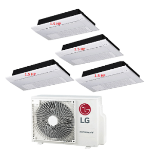 54.Máy Lạnh Multi LG 1 Dàn Nóng 5 Hp + 4 Dàn Lạnh Âm Trần 1 Hướng Thổi 1.5 Hp