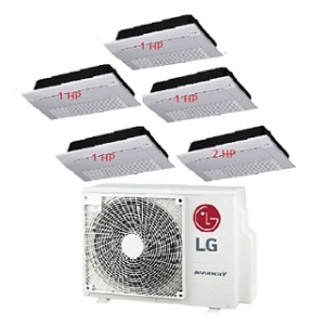 45.Máy Lạnh Multi LG 1 Dàn Nóng 5 Hp + 5 Dàn Lạnh Âm Trần 1 Hướng Thổi 1 Hp - 2 Hp