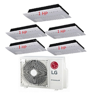 35.Máy Lạnh Multi LG 1 Dàn Nóng 5 Hp + 5 Dàn Lạnh Âm Trần 1 Hướng Thổi 1 Hp