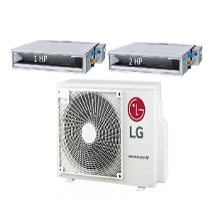71.Máy Lạnh Multi LG 1 Dàn Nóng 2 Hp + 2 Dàn Lạnh Âm Trần Nối Ống Gió 1 Hp - 2 Hp