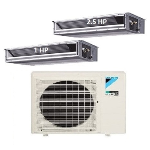 70.Máy Lạnh Multi Daikin Inverter 1 Dàn Nóng 3 HP + 2 Dàn Lạnh Giấu  Trần Nối Ống Gió 1 HP – 2.5 HP