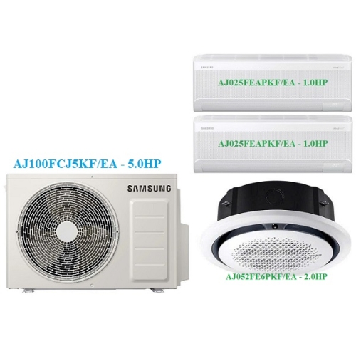 Combo Multi Samsung Inverter 1 Dàn Nóng 4Hp + 2 DLTT + 1 DLATT