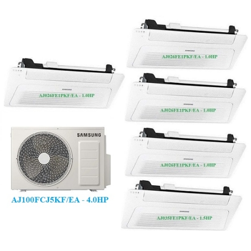 Combo Multi Samsung Inverter 1 Dàn Nóng 4 Hp + 5 Dàn Lạnh 1 Hướng 1Hp-1.5Hp