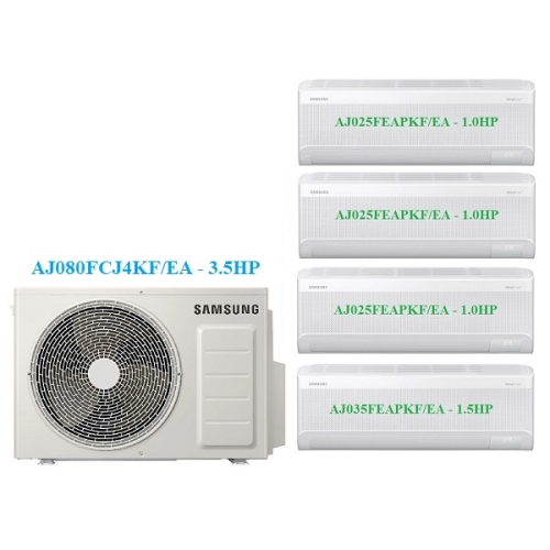 Combo Multi Samsung Inverter 1 Dàn Nóng 3.5 Hp + 4 Dàn Lạnh 1 Hp-1.5 Hp