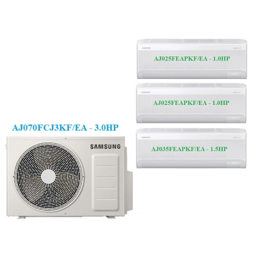 Combo Multi Samsung Inverter 1 Dàn Nóng 3 Hp + 3 Dàn Lạnh 1 Hp-1.5 Hp