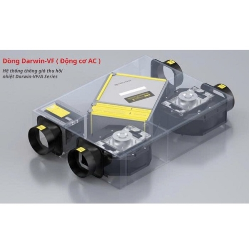Thiết bị thông gió thu hồi nhiệt AIRFIT 250m3/h Darwin-VF2.5A