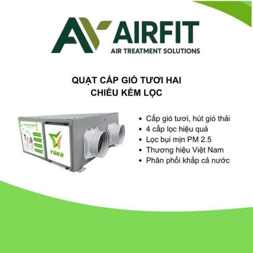 Máy Cấp Không Khí Tươi Sạch Airfit 2 Chiều 140m3/h 140YKC