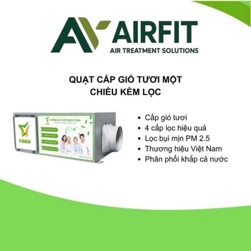 Máy Cấp Không Khí Tươi Sạch Airfit 1 Chiều 1000m3/h 1000YKP
