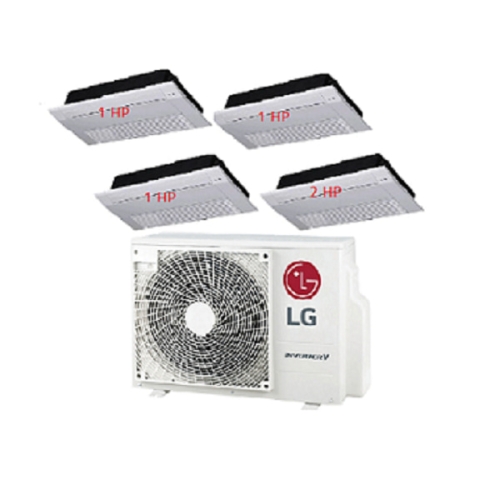 44.Máy Lạnh Multi LG 1 Dàn Nóng 4 Hp + 4 Dàn Lạnh Âm Trần 1 Hướng Thổi 1 Hp  -  2 Hp