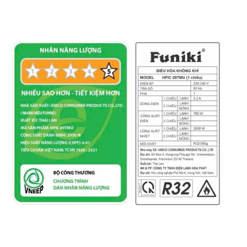 Máy lạnh Funiki Inverter 1HP HPIC09TMU